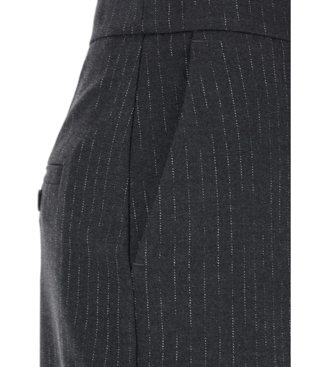 PLAIN Серая полиэстеровая юбка миди, фото 3