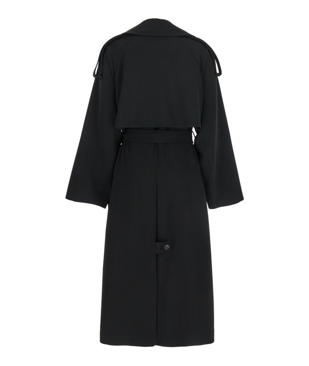 PLAIN Черный полиэстеровый тренч/плащ, фото 2