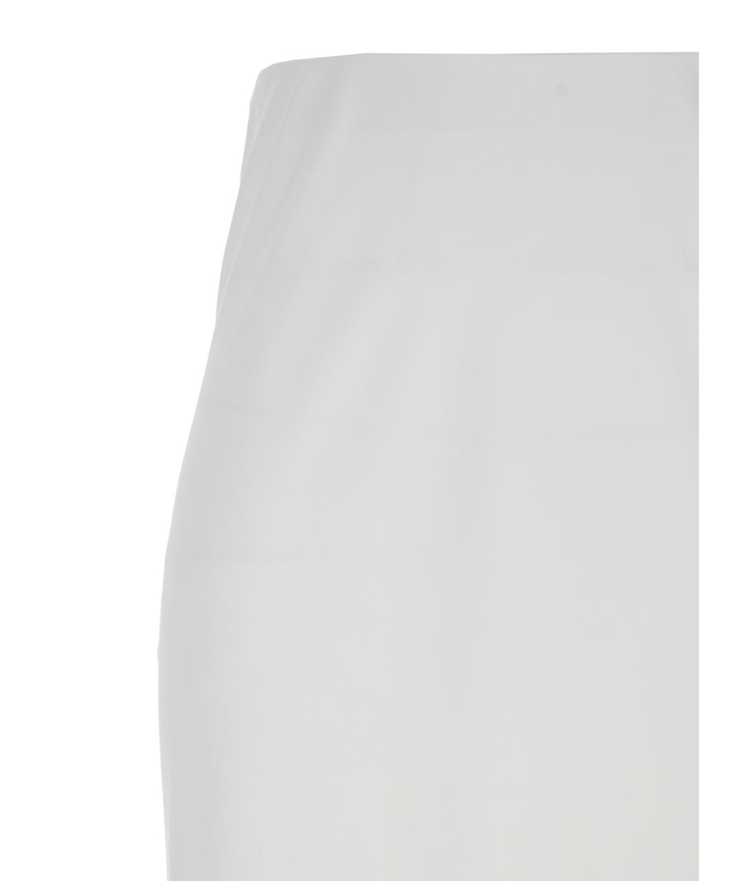 PLAIN Белая полиэстеровая юбка миди, фото 3