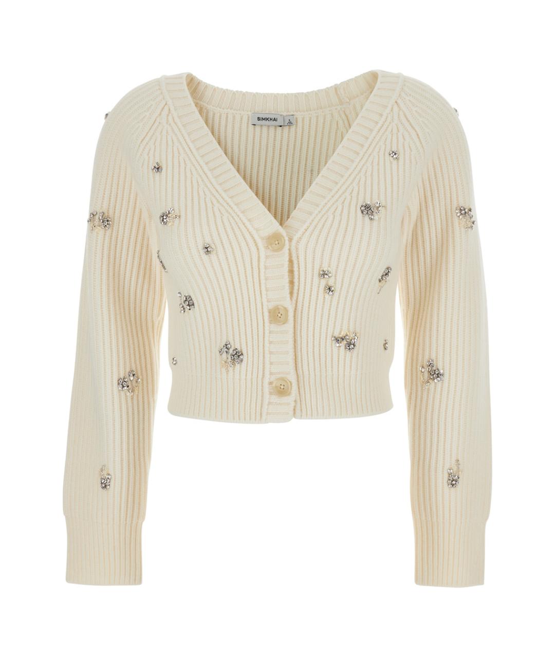 SIMKHAI Белый шерстяной кардиган, фото 1