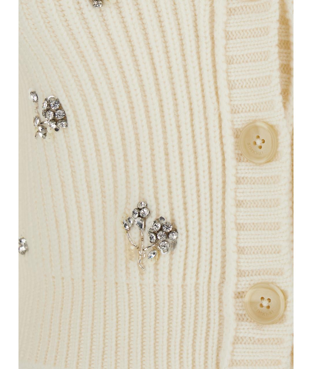 SIMKHAI Белый шерстяной кардиган, фото 3