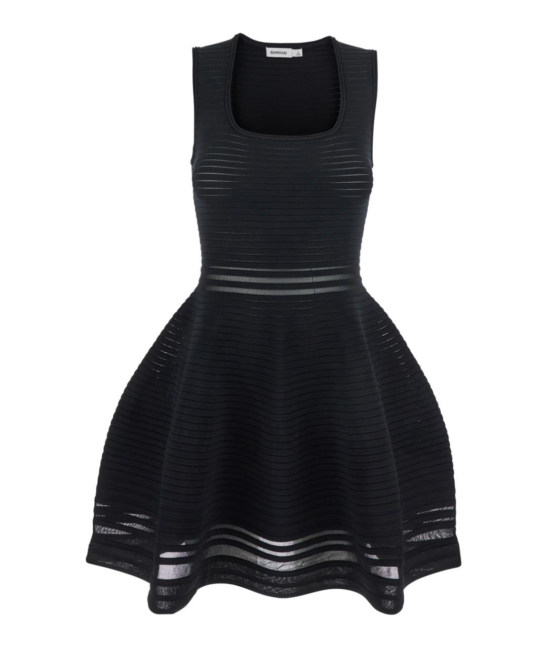 SIMKHAI Черное вискозное повседневное платье, фото 1