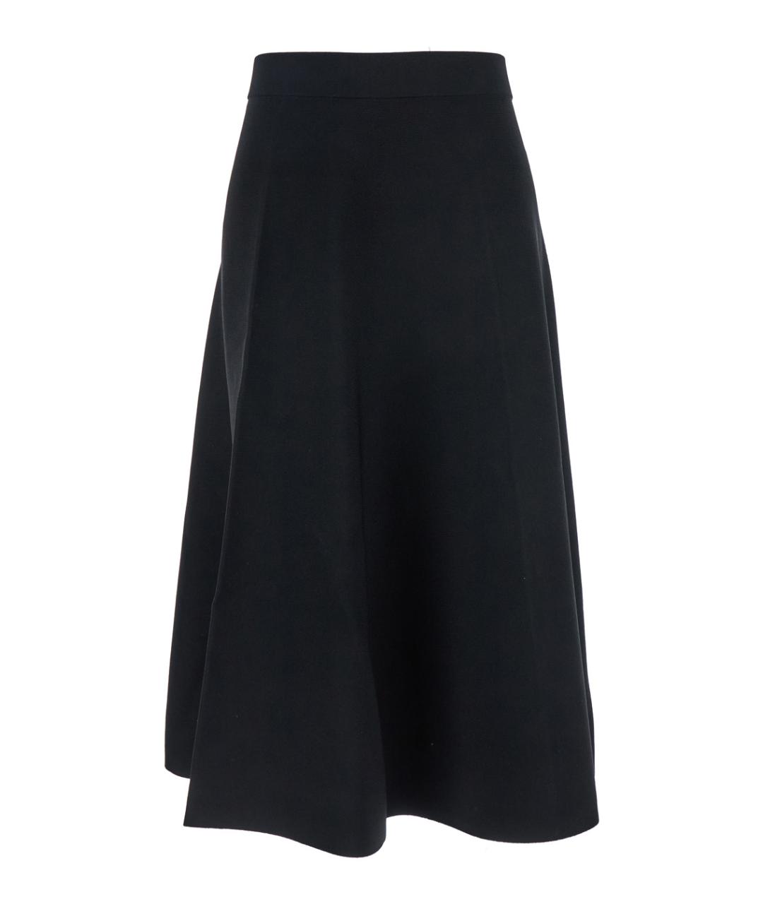 MAXMARA PURE Черная вискозная юбка миди, фото 1