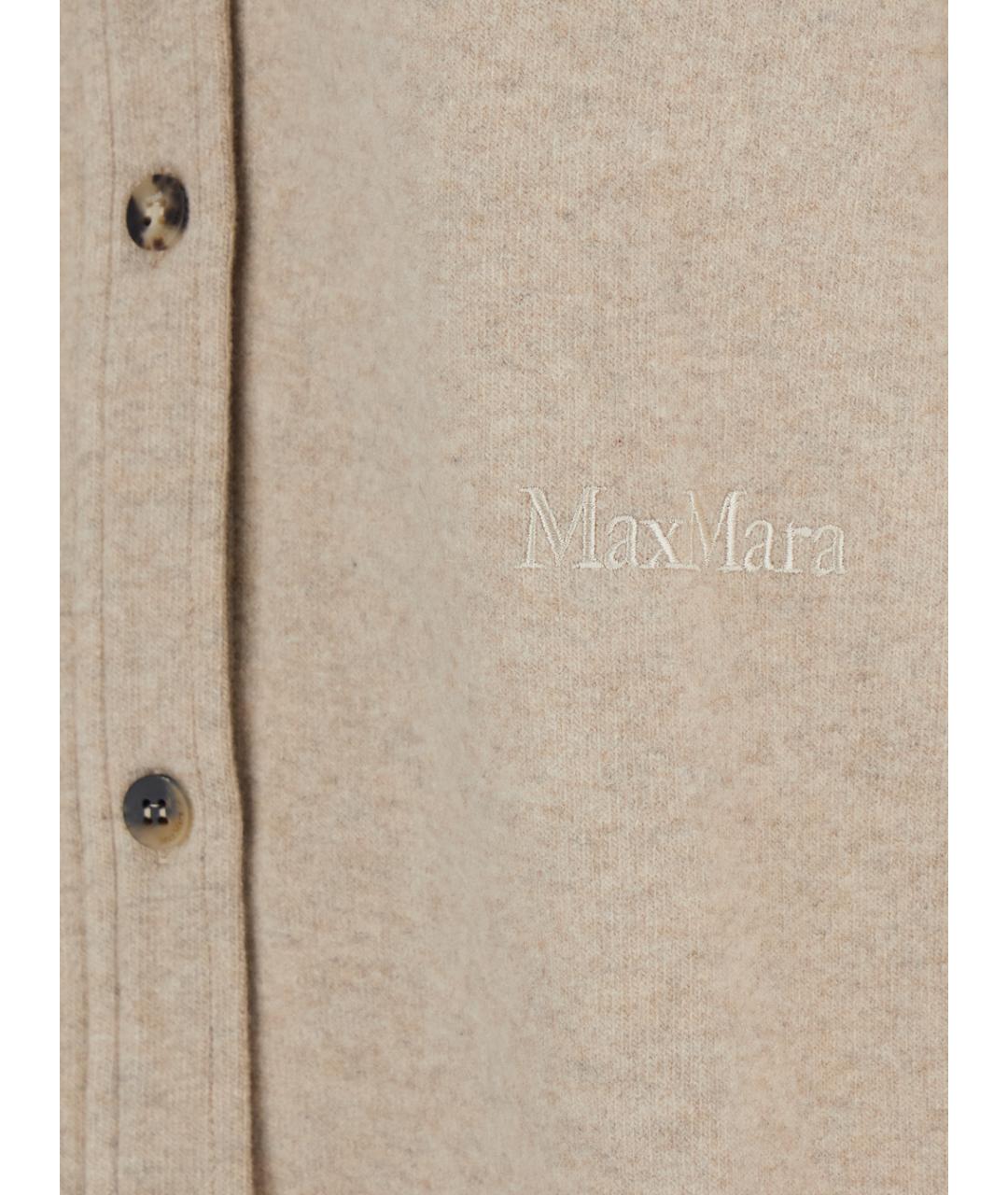 MAXMARA PURE Бежевый кашемировый кардиган, фото 3