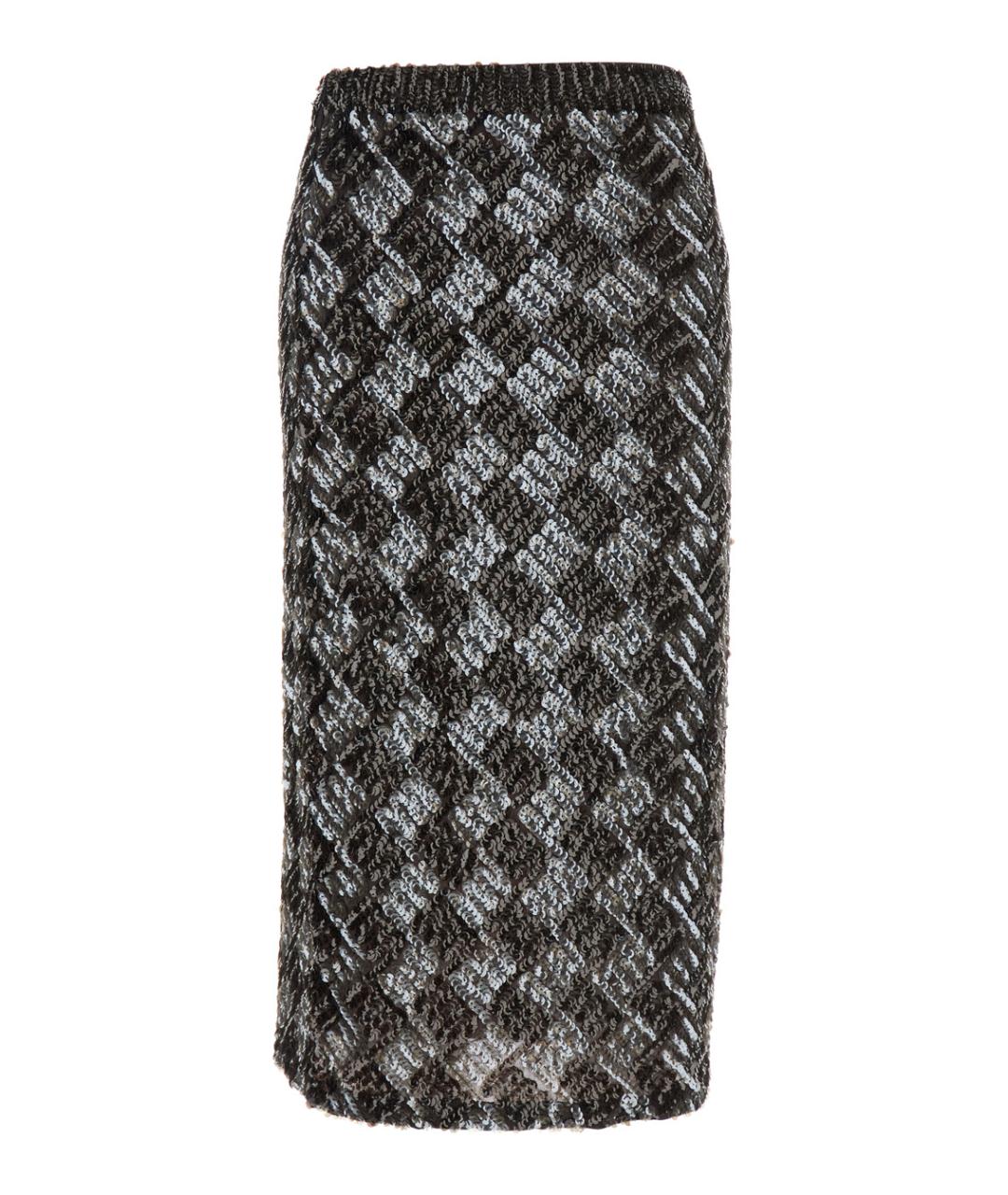 P.A.R.O.S.H. Коричневая полиамидовая юбка миди, фото 1