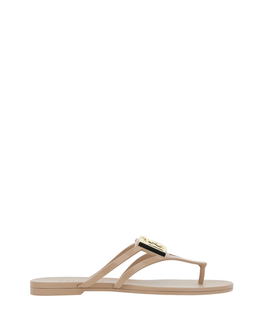 DOLCE&GABBANA Розовые резиновые шлепанцы, фото 1