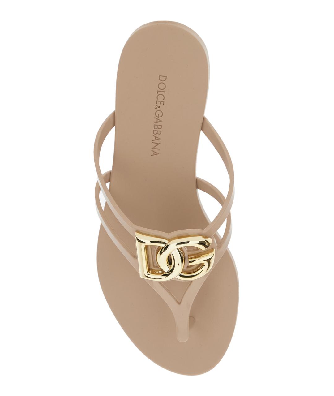 DOLCE&GABBANA Розовые резиновые шлепанцы, фото 4