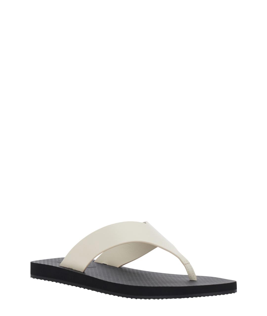 THE ROW Белые кожаные шлепанцы, фото 2