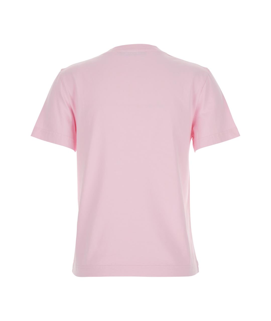 JACQUEMUS Розовая хлопковая футболка, фото 2