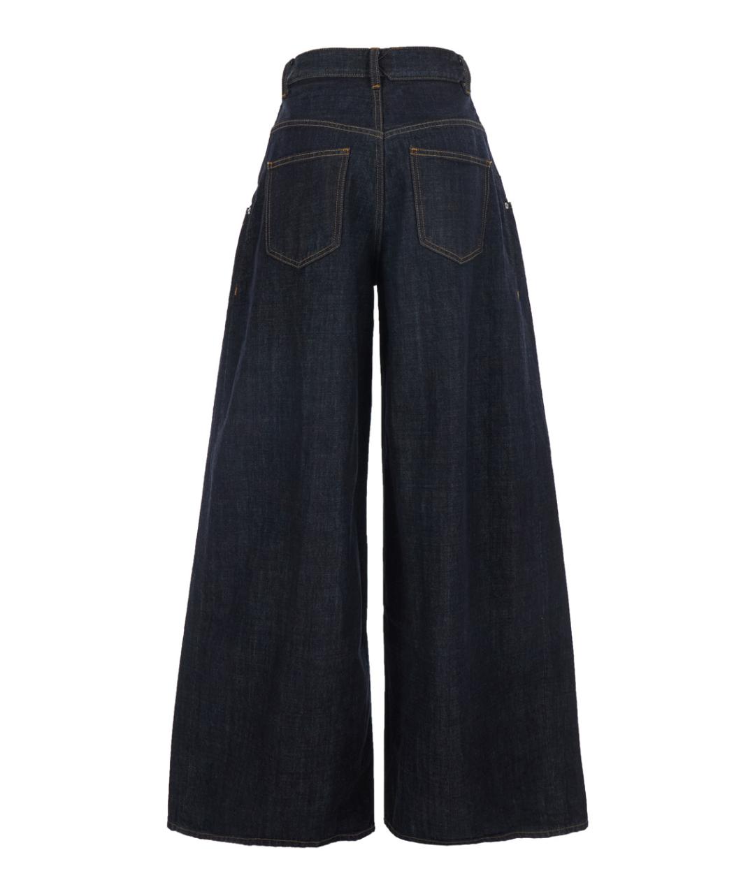 JACQUEMUS Темно-синие хлопковые джинсы клеш, фото 2