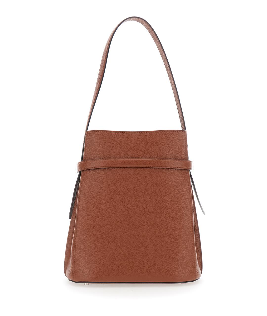 TOTEME Коричневая кожаная сумка через плечо, фото 2