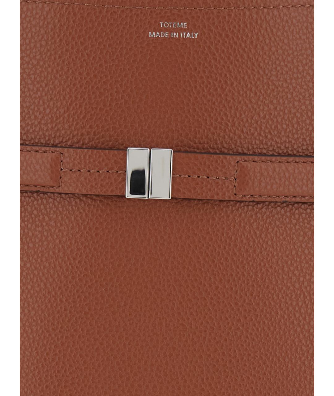 TOTEME Коричневая кожаная сумка через плечо, фото 3