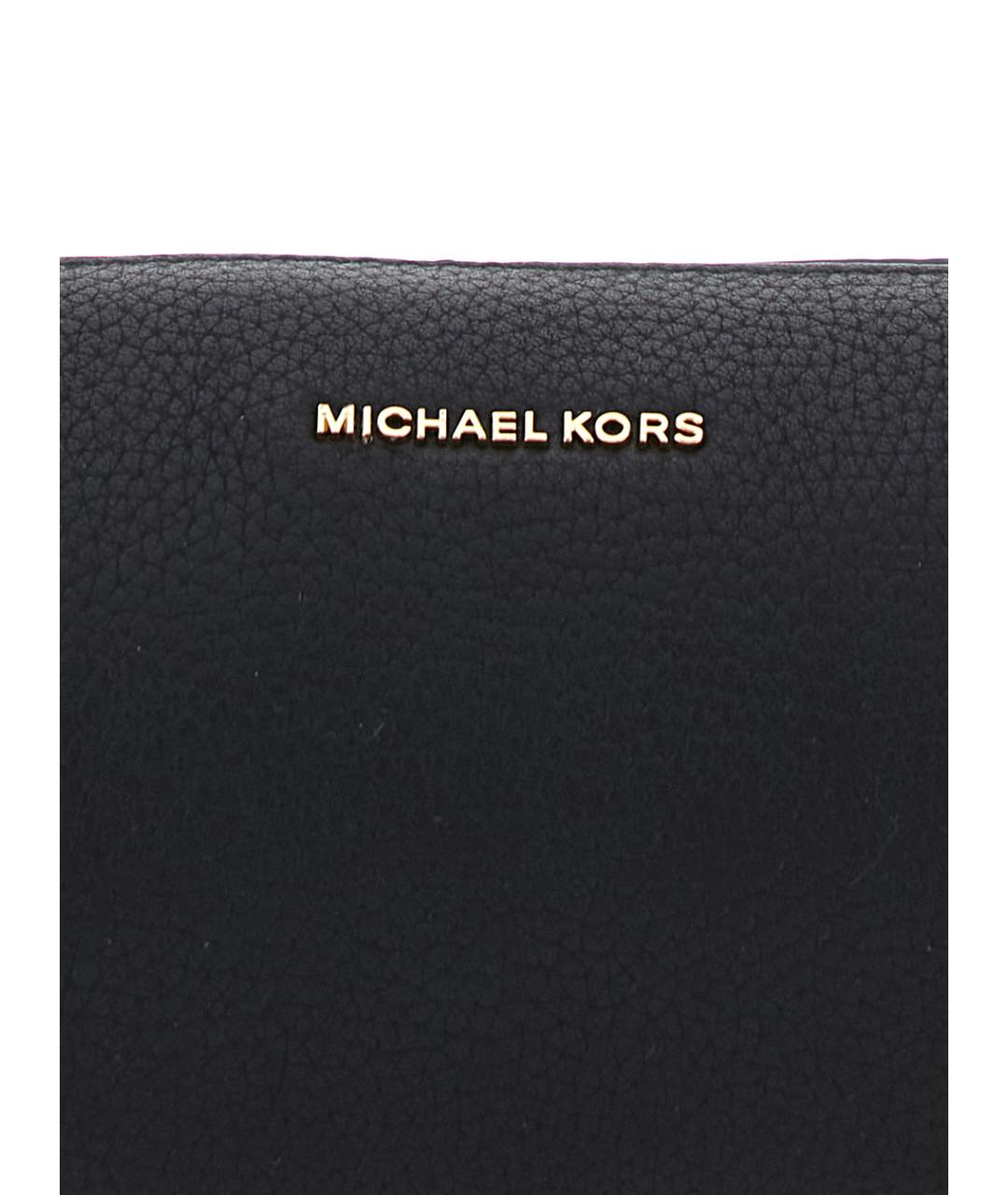 MICHAEL MICHAEL KORS Черная кожаная сумка через плечо, фото 3