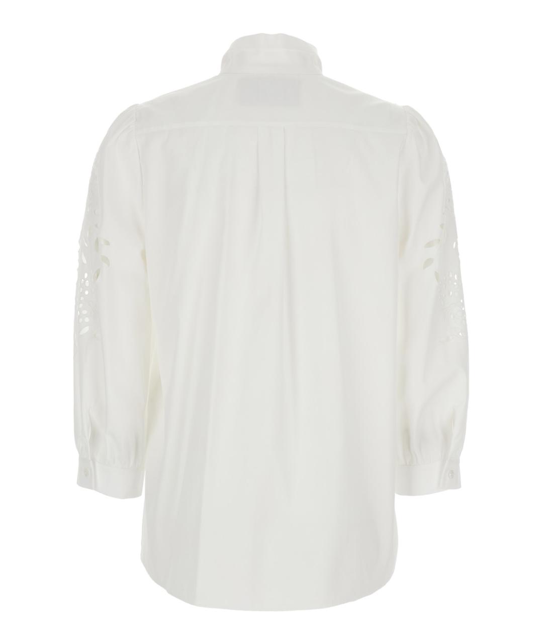VALENTINO Белая хлопковая блузы, фото 2