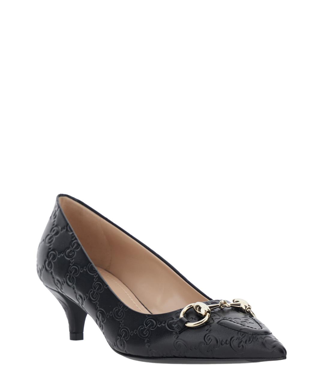 GUCCI Черные кожаные туфли, фото 2