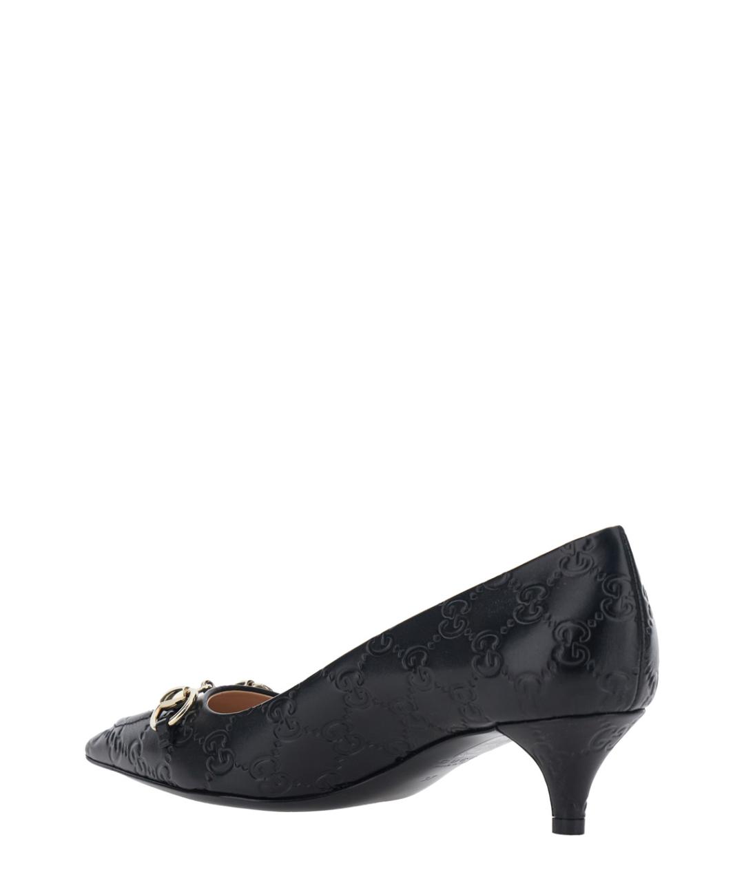 GUCCI Черные кожаные туфли, фото 3