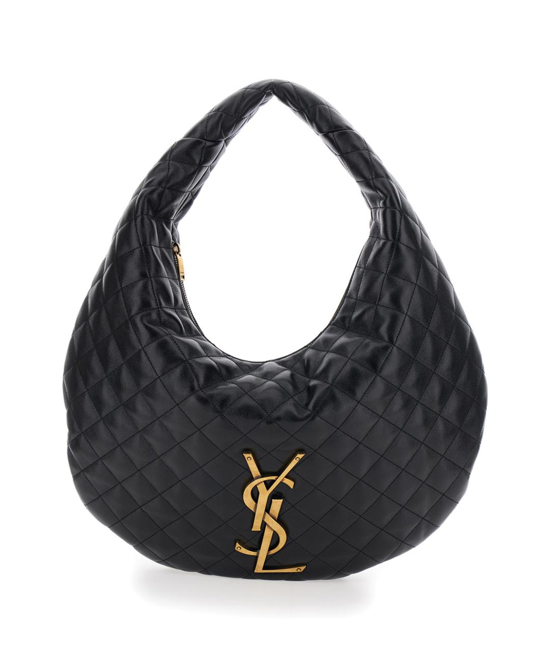 SAINT LAURENT Черная кожаная сумка через плечо, фото 1