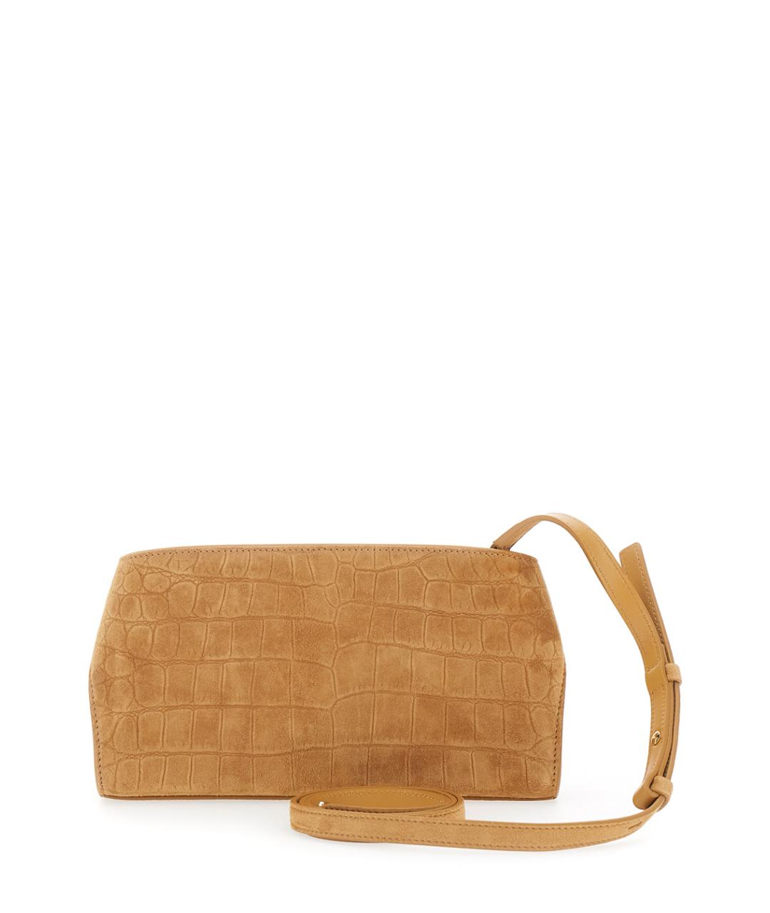 FERRAGAMO Бежевая кожаная сумка через плечо, фото 2