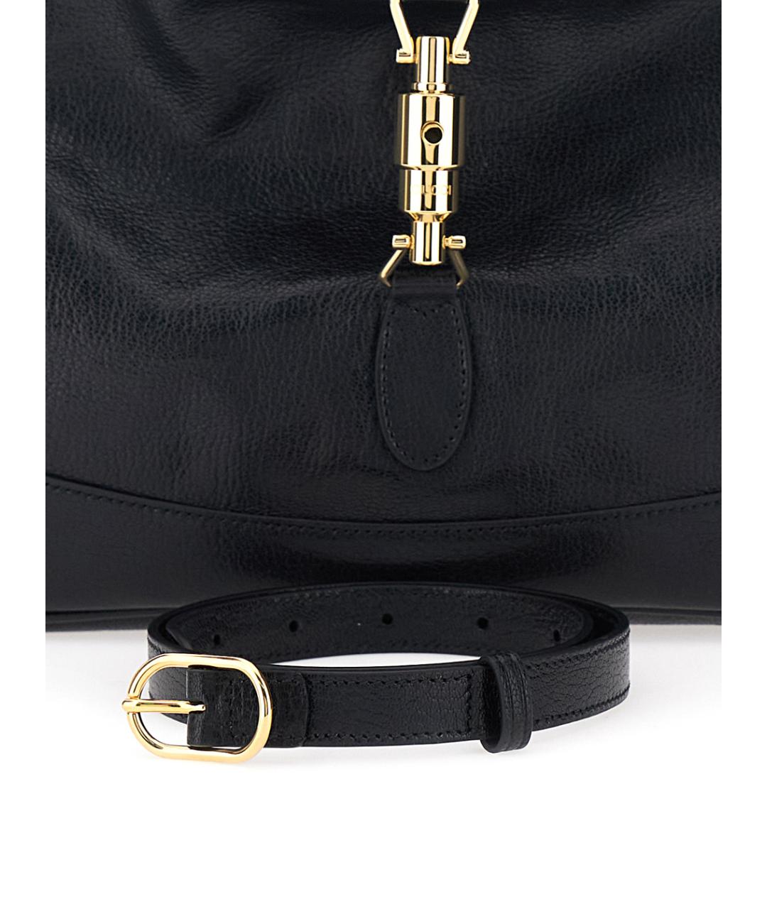 GUCCI Черная кожаная сумка через плечо, фото 3