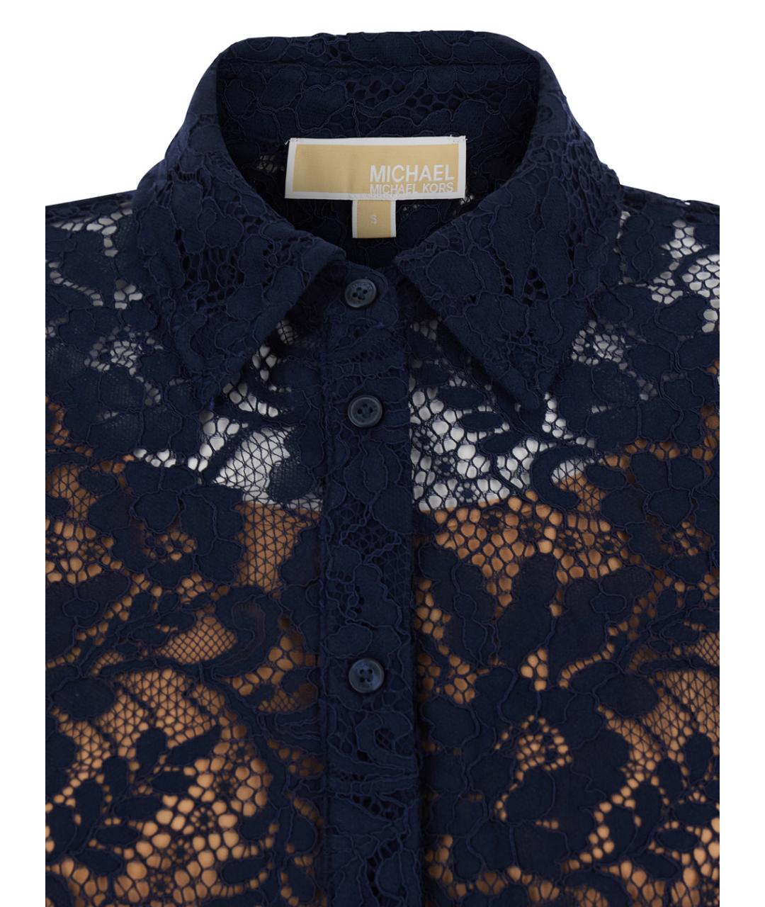 MICHAEL MICHAEL KORS Синяя полиамидовая рубашка, фото 3