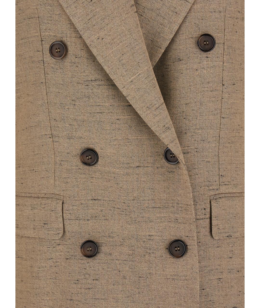 DOLCE&GABBANA Бежевый ацетатный жакет/пиджак, фото 3