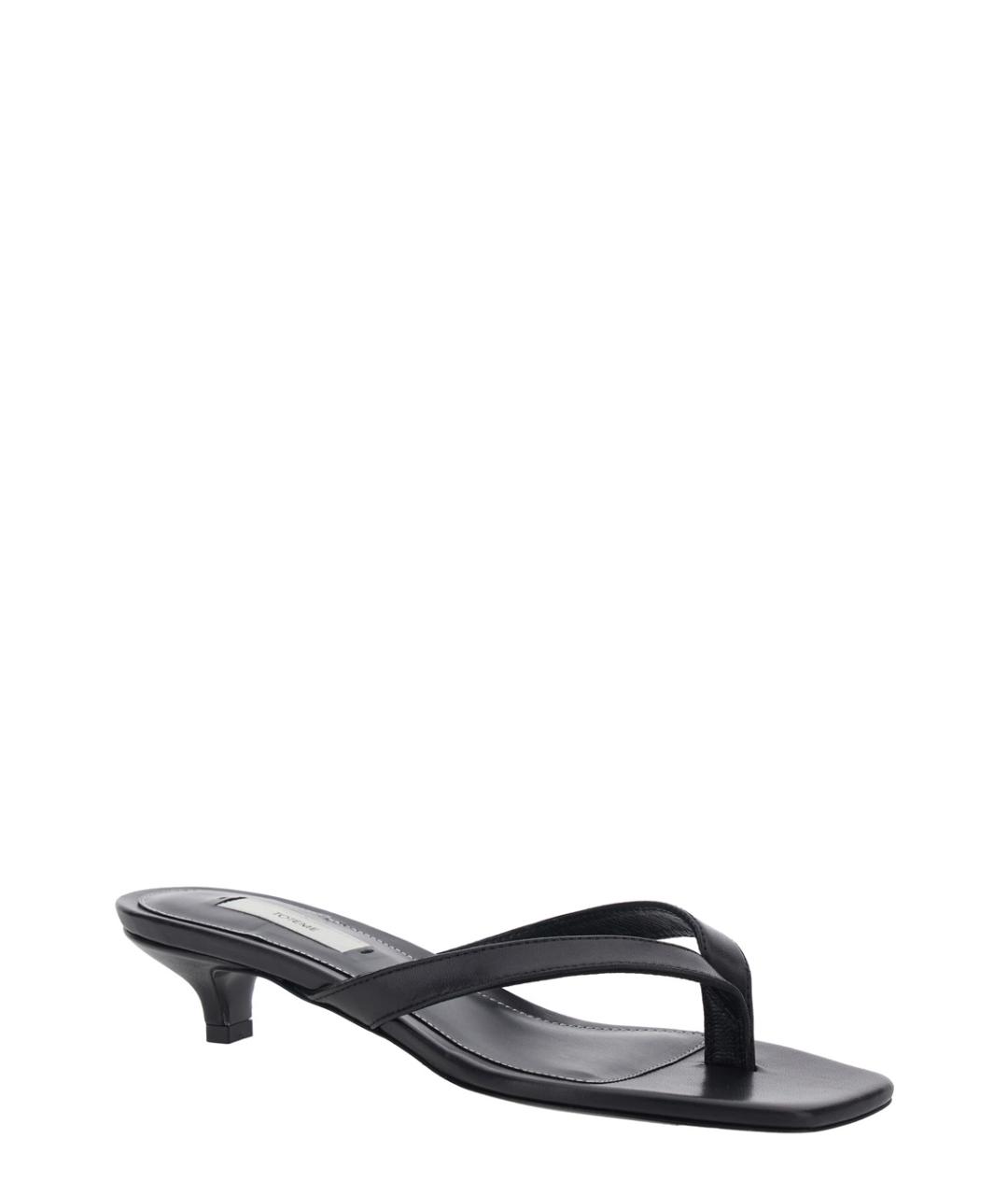 TOTEME Черные кожаные мюли, фото 2