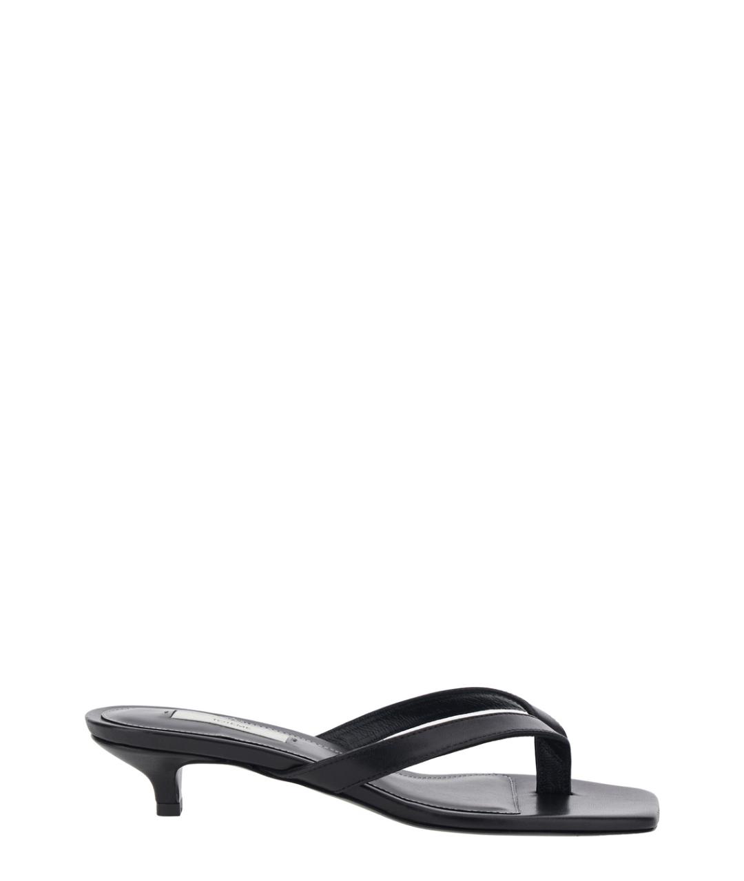 TOTEME Черные кожаные мюли, фото 1