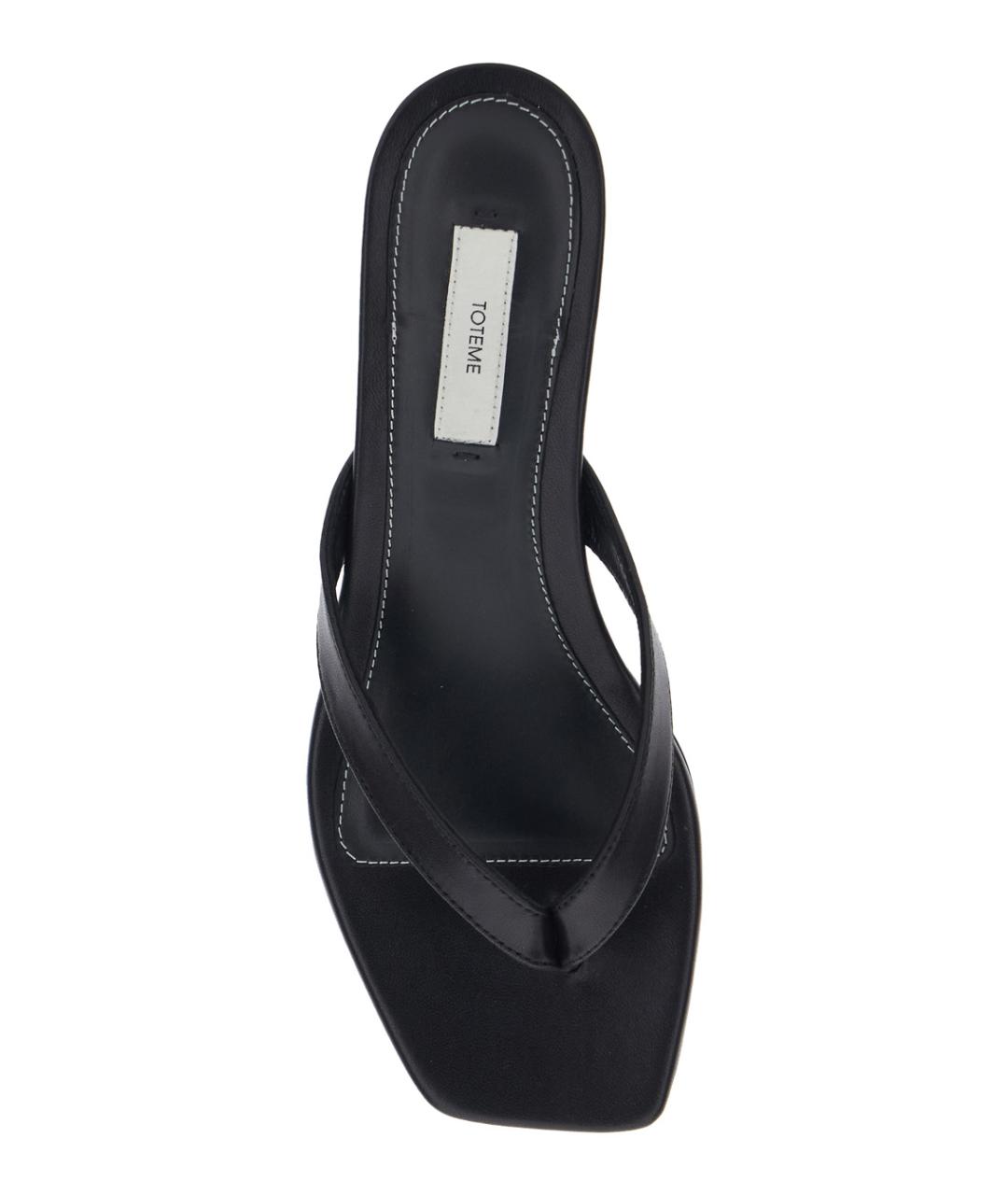 TOTEME Черные кожаные мюли, фото 4