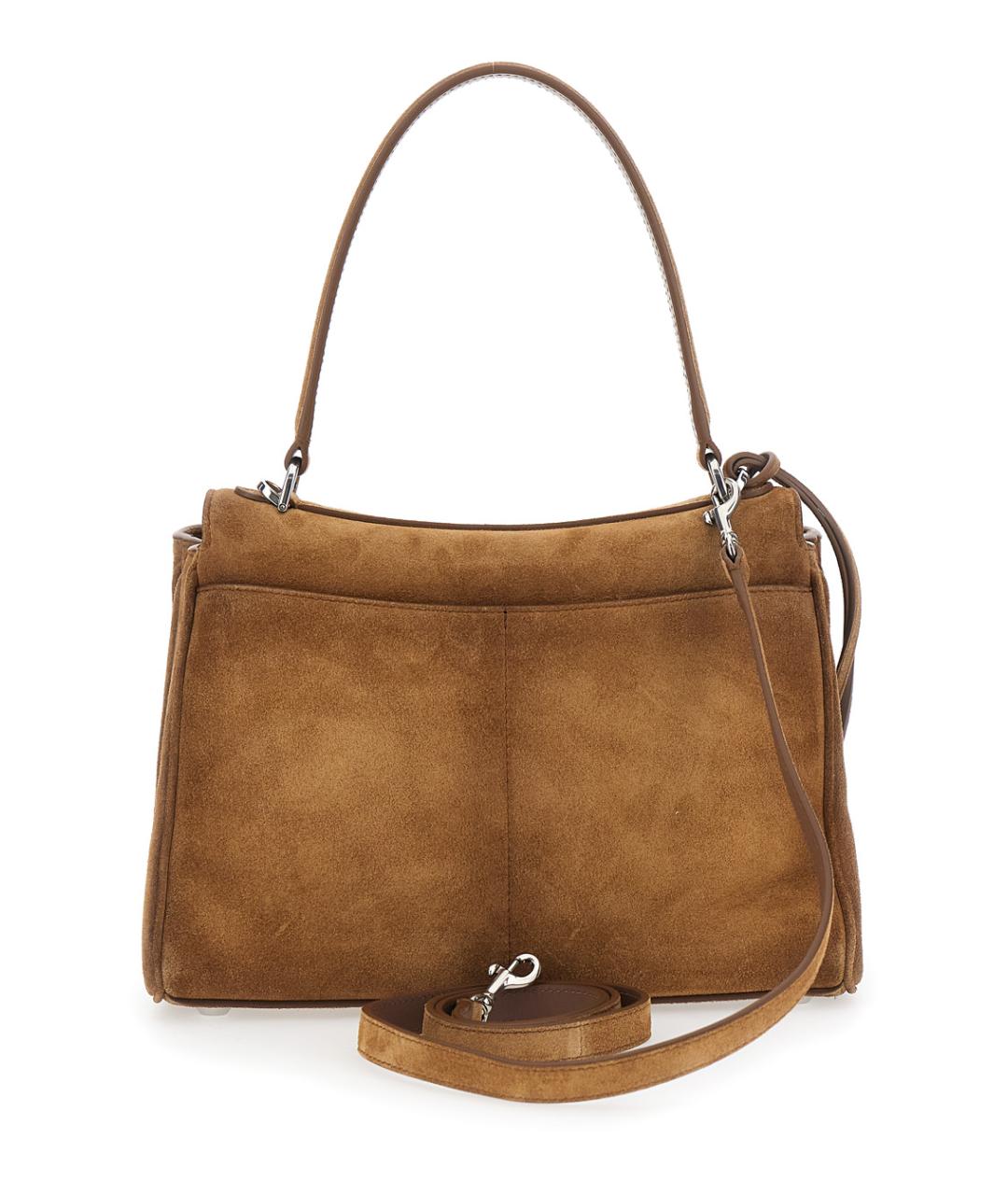 BALENCIAGA Коричневая замшевая сумка тоут, фото 2