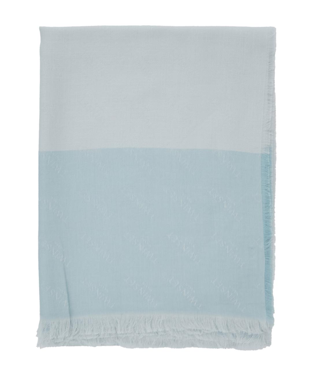 TWIN-SET Голубой шерстяной шарф, фото 1