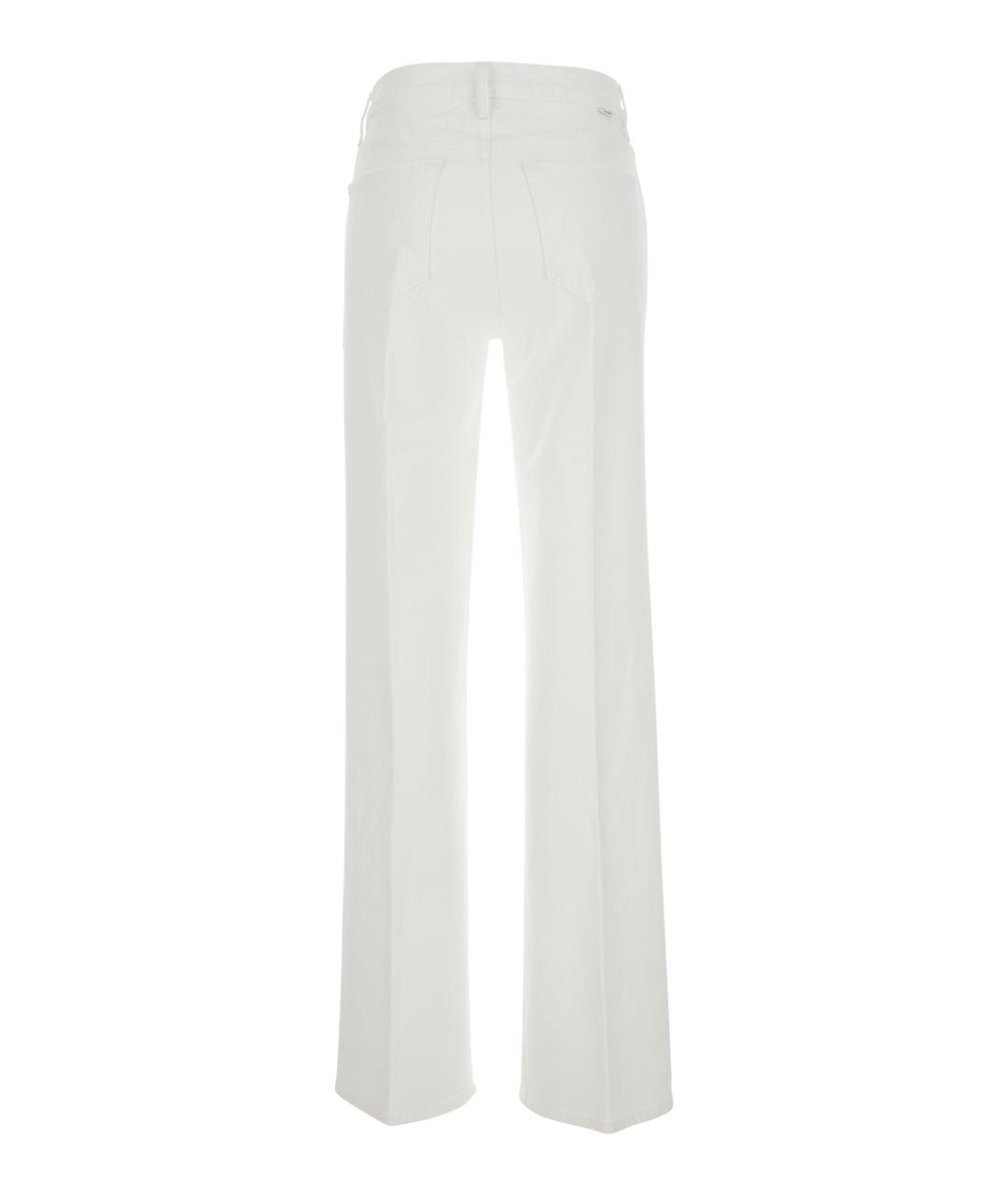 MOTHER Белые хлопковые прямые джинсы, фото 2