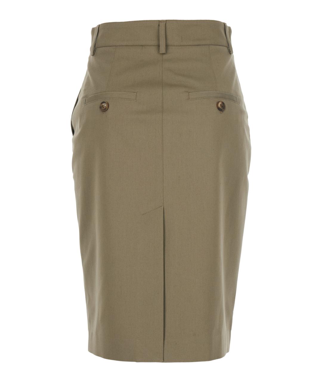 PLAIN Бежевая юбка миди, фото 2