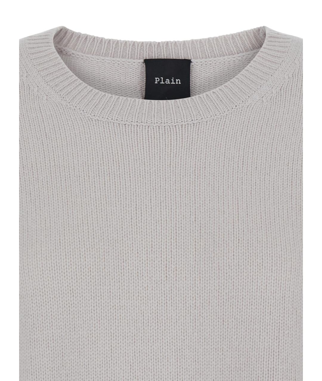 PLAIN Серый кашемировый джемпер / свитер, фото 3