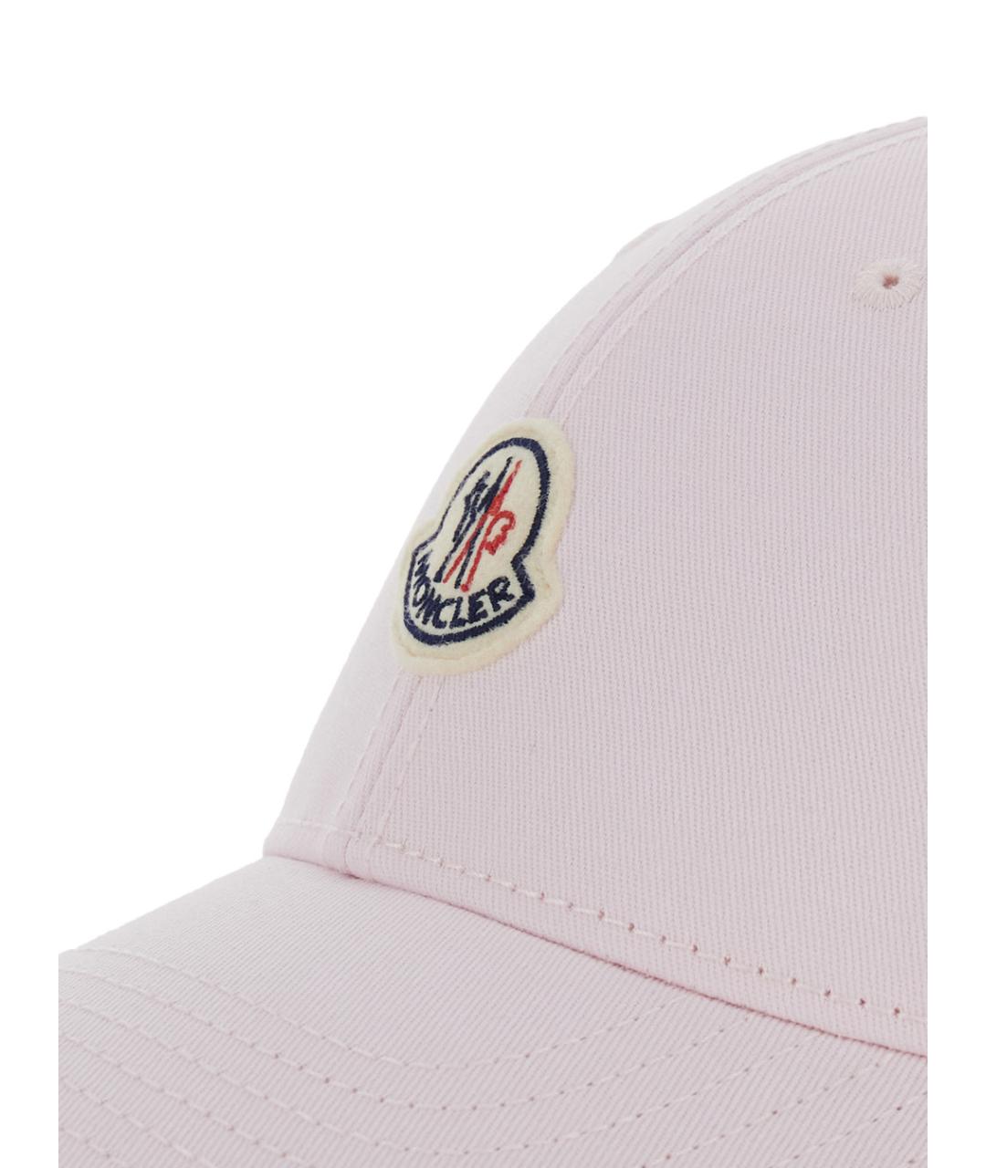 MONCLER Розовая хлопковая кепка, фото 3