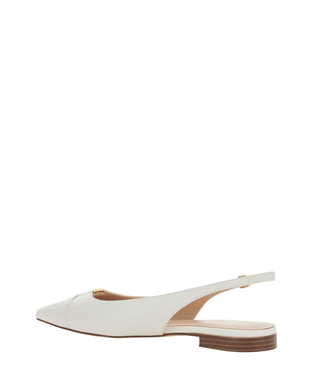 TWIN-SET Белые кожаные балетки, фото 3