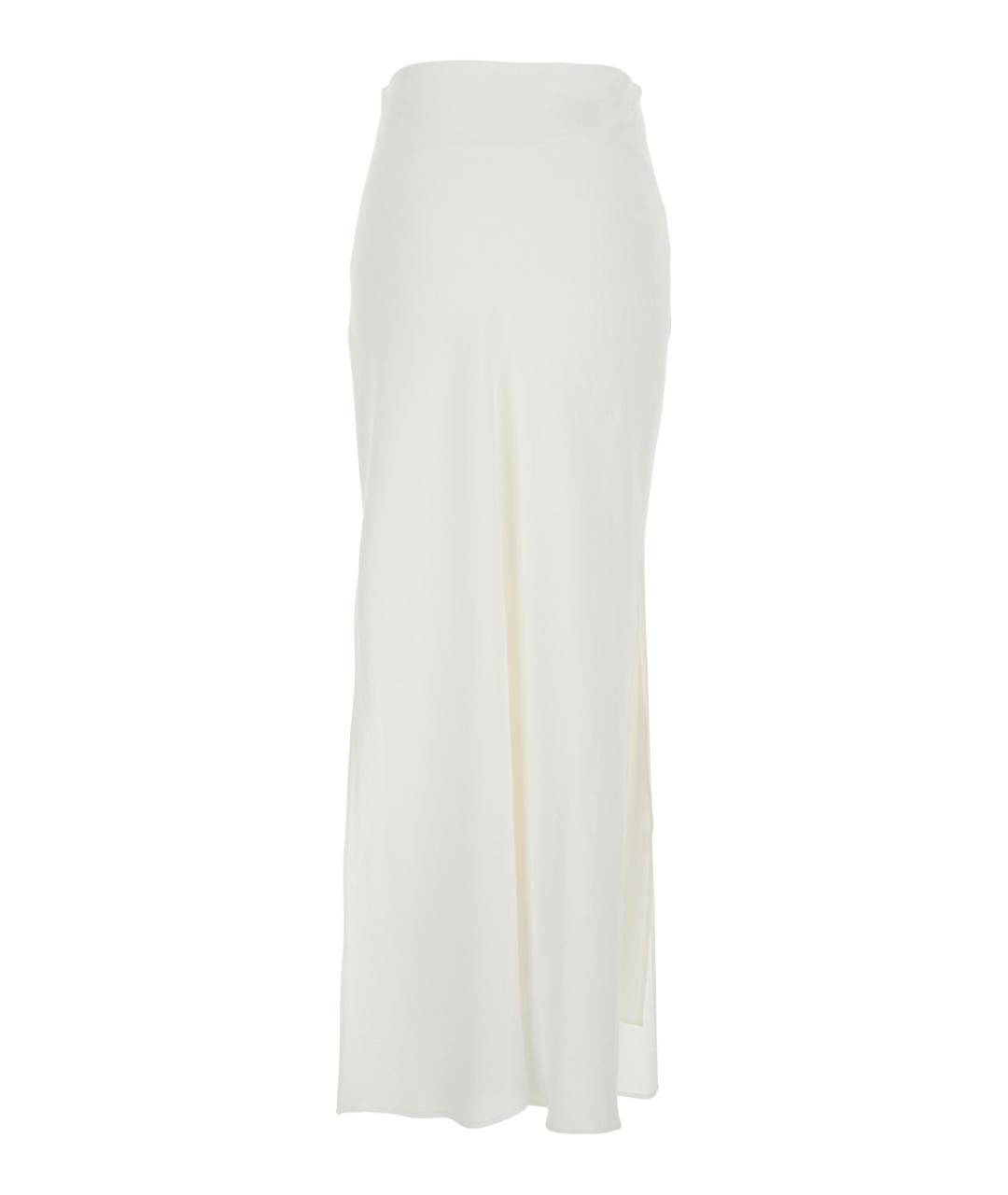 BRUNELLO CUCINELLI Белая вискозная юбка макси, фото 2