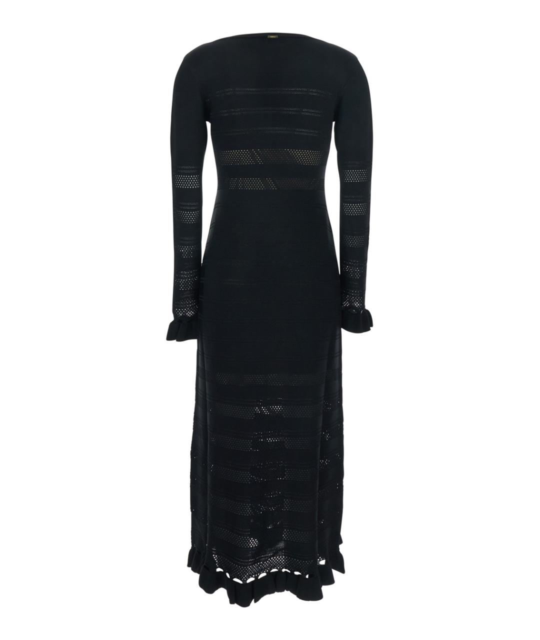 TWIN-SET Черное вискозное повседневное платье, фото 2