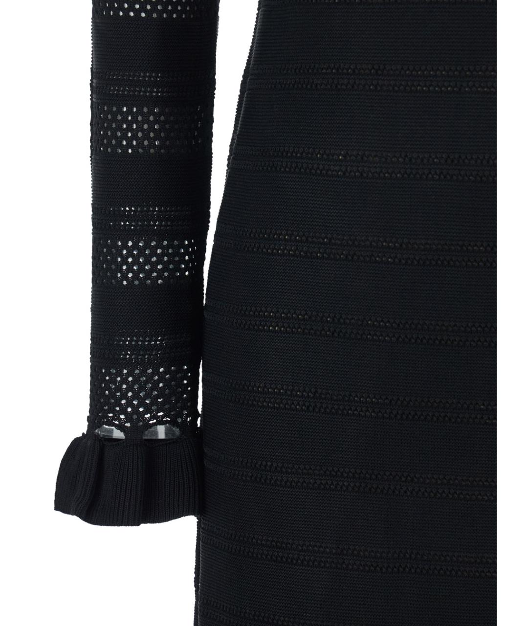 TWIN-SET Черное вискозное повседневное платье, фото 3