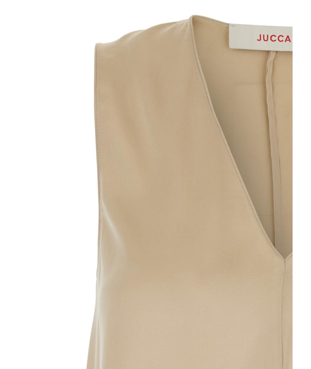 JUCCA Бежевая шелковая блузы, фото 3