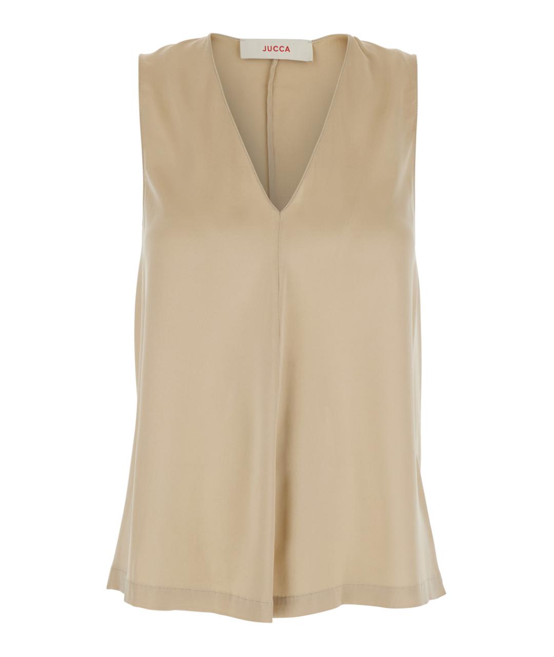 JUCCA Бежевая шелковая блузы, фото 1