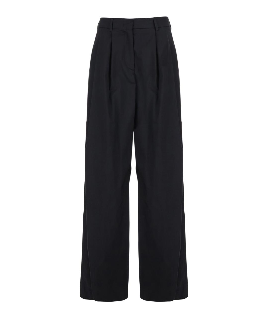 PLAIN Черные прямые брюки, фото 1