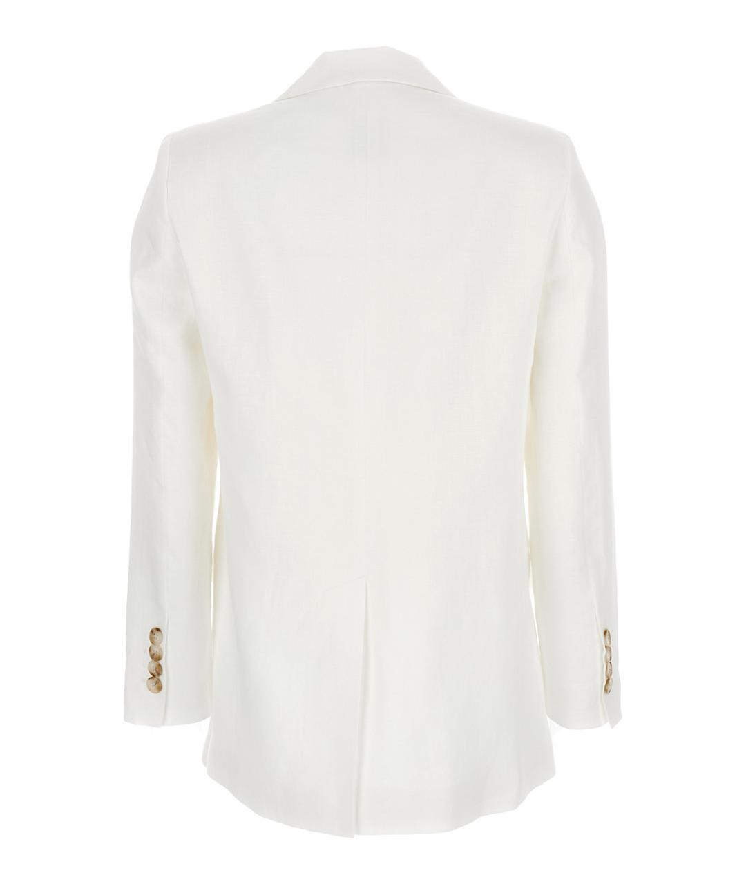 PLAIN Белый льняной жакет/пиджак, фото 2