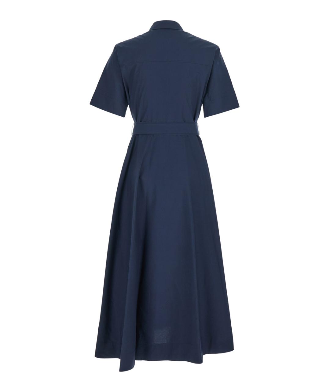 P.A.R.O.S.H. Синее хлопковое повседневное платье, фото 2