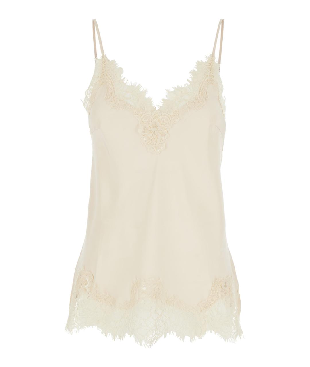 GOLD HAWK Белая шелковая майка, фото 1