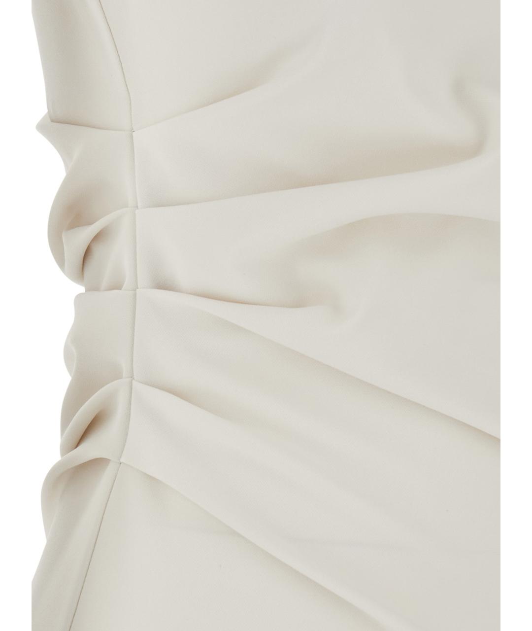 P.A.R.O.S.H. Белое полиэстеровое повседневное платье, фото 3