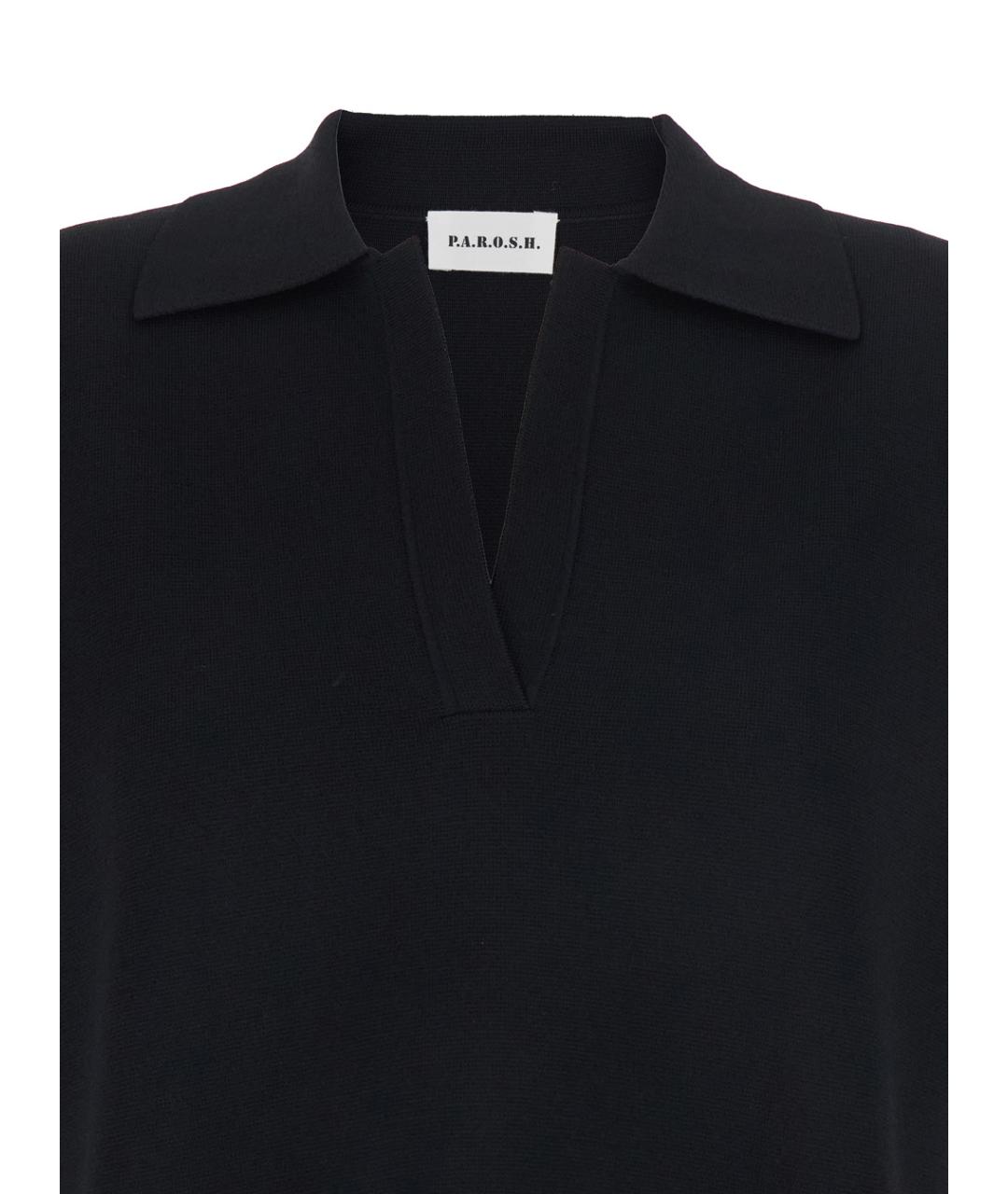 P.A.R.O.S.H. Черная вискозная футболка, фото 3
