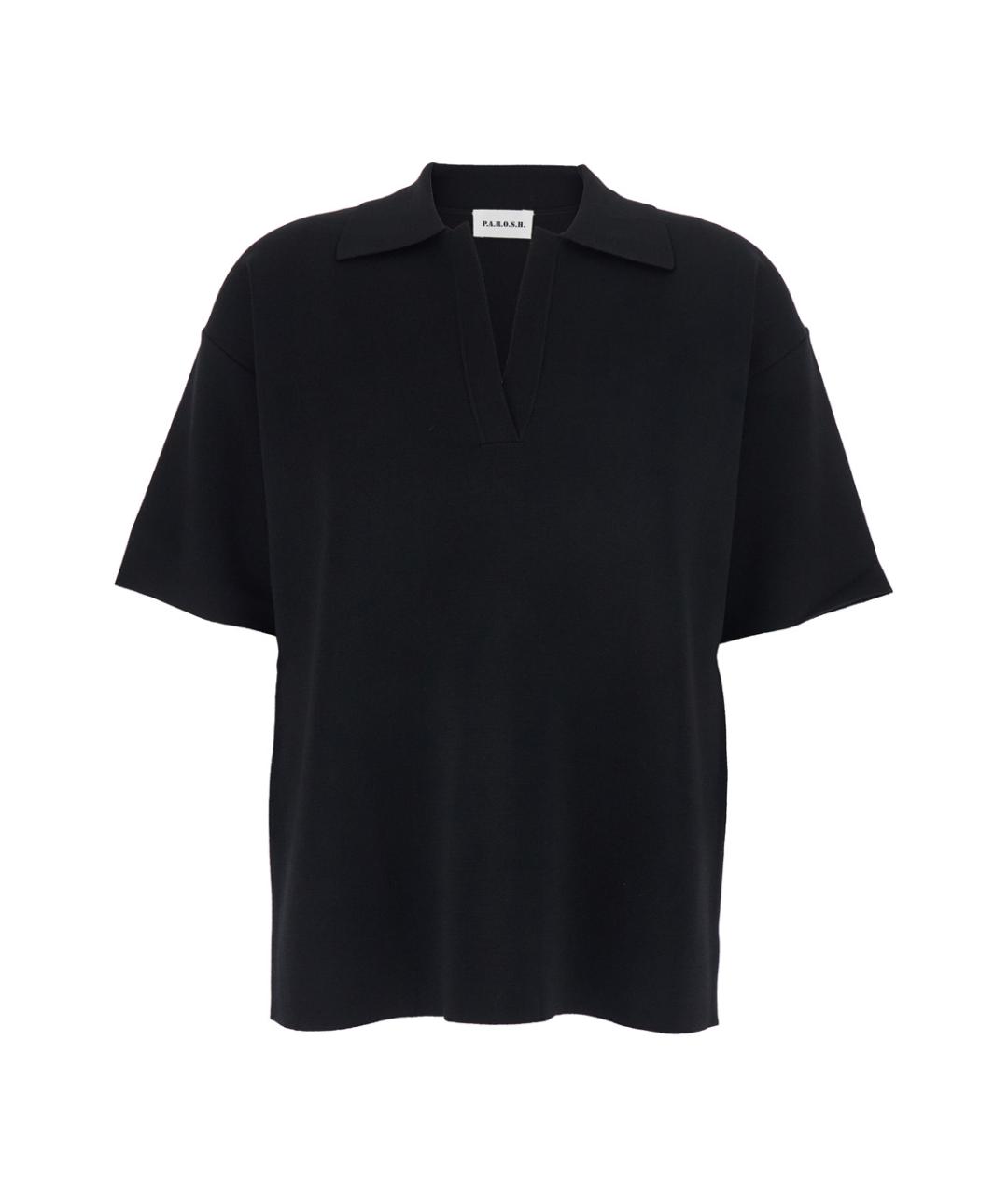 P.A.R.O.S.H. Черная вискозная футболка, фото 1