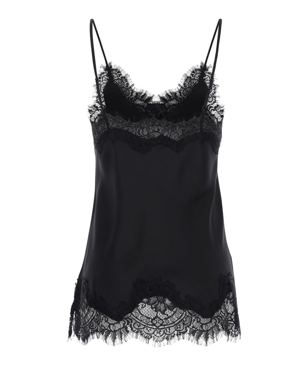 GOLD HAWK Черная шелковая майка, фото 1