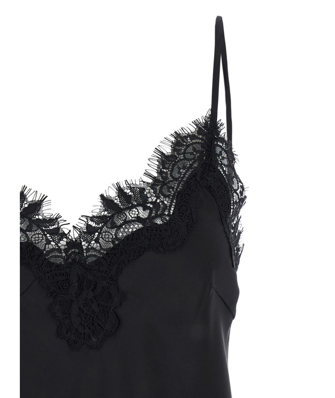 GOLD HAWK Черная шелковая майка, фото 2