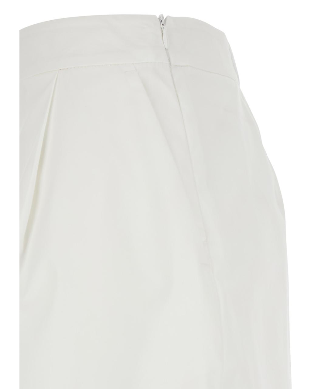 PLAIN Белые хлопковые шорты, фото 3